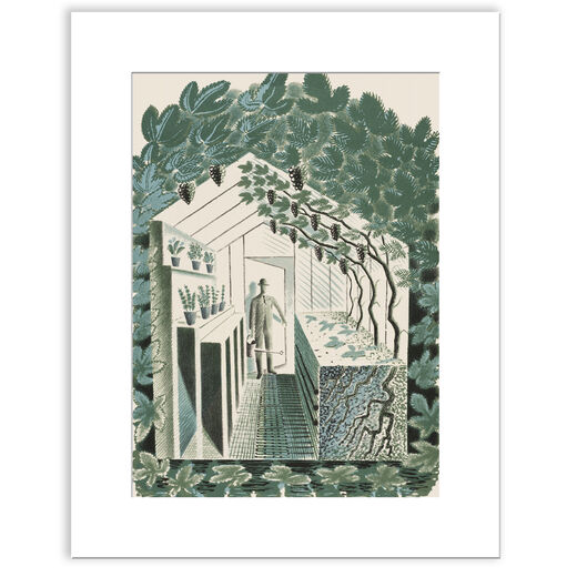 The Grape House by Eric Ravilious - mounted print